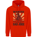 Father's Day Dad Joke Funny Cowboy Poster Mens 80% Cotton Hoodie Bright Red