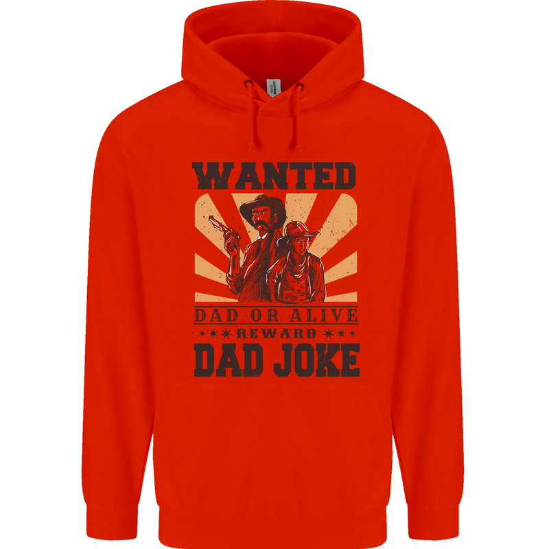 Father's Day Dad Joke Funny Cowboy Poster Mens 80% Cotton Hoodie Bright Red