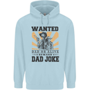 Father's Day Dad Joke Funny Cowboy Poster Mens 80% Cotton Hoodie Light Blue
