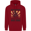 Father's Day Dad Joke Funny Cowboy Poster Mens 80% Cotton Hoodie Red