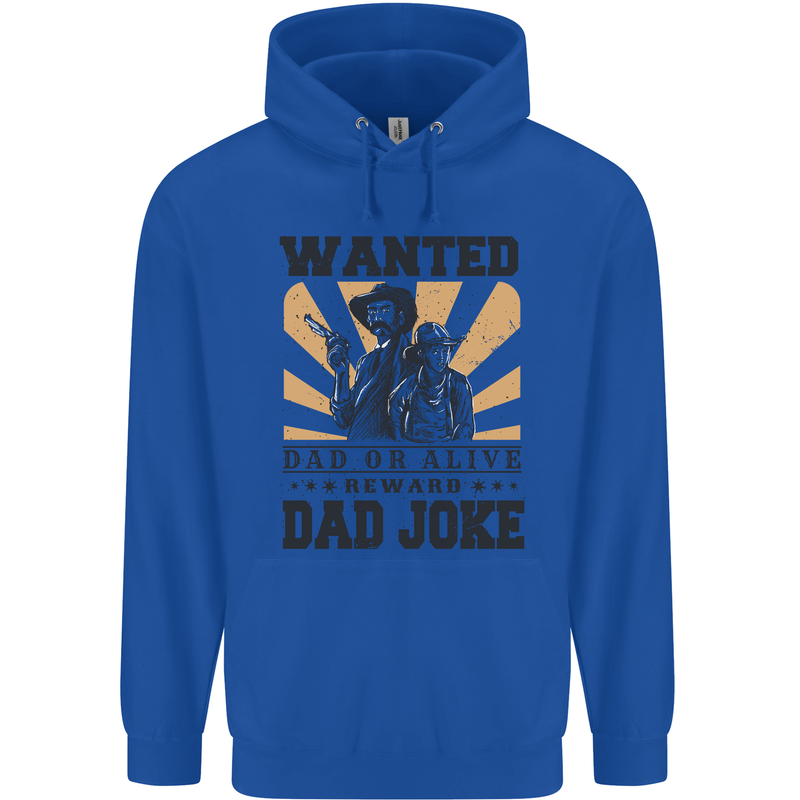 Father's Day Dad Joke Funny Cowboy Poster Mens 80% Cotton Hoodie Royal Blue