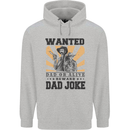 Father's Day Dad Joke Funny Cowboy Poster Mens 80% Cotton Hoodie Sports Grey