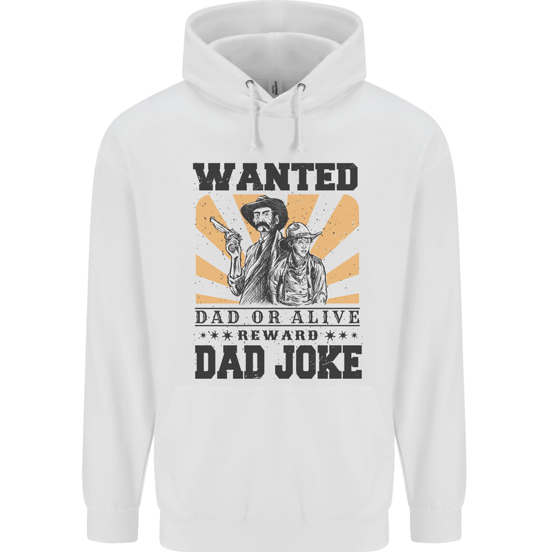 Father's Day Dad Joke Funny Cowboy Poster Mens 80% Cotton Hoodie White