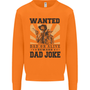 Father's Day Dad Joke Funny Cowboy Poster Mens Sweatshirt Jumper Orange
