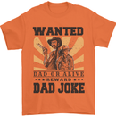 Father's Day Dad Joke Funny Cowboy Poster Mens T-Shirt Cotton Gildan Orange