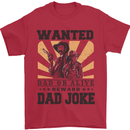 Father's Day Dad Joke Funny Cowboy Poster Mens T-Shirt Cotton Gildan Red