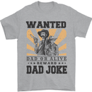 Father's Day Dad Joke Funny Cowboy Poster Mens T-Shirt Cotton Gildan Sports Grey