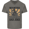 Father's Day Dad Joke Funny Cowboy Poster Mens V-Neck Cotton T-Shirt Charcoal