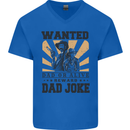 Father's Day Dad Joke Funny Cowboy Poster Mens V-Neck Cotton T-Shirt Royal Blue