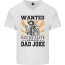 Father's Day Dad Joke Funny Cowboy Poster Mens V-Neck Cotton T-Shirt White