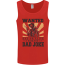 Father's Day Dad Joke Funny Cowboy Poster Mens Vest Tank Top Red