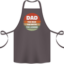 Father's Day Dad  the Man Myth Legend Funny Cotton Apron 100% Organic Dark Grey