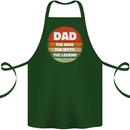 Father's Day Dad  the Man Myth Legend Funny Cotton Apron 100% Organic Forest Green