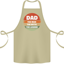 Father's Day Dad  the Man Myth Legend Funny Cotton Apron 100% Organic Khaki