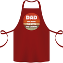 Father's Day Dad  the Man Myth Legend Funny Cotton Apron 100% Organic Maroon
