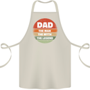 Father's Day Dad  the Man Myth Legend Funny Cotton Apron 100% Organic Natural