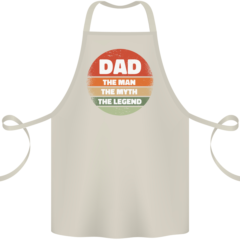 Father's Day Dad  the Man Myth Legend Funny Cotton Apron 100% Organic Natural