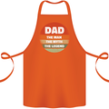 Father's Day Dad  the Man Myth Legend Funny Cotton Apron 100% Organic Orange