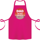 Father's Day Dad  the Man Myth Legend Funny Cotton Apron 100% Organic Pink