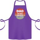 Father's Day Dad  the Man Myth Legend Funny Cotton Apron 100% Organic Purple