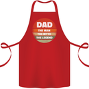 Father's Day Dad  the Man Myth Legend Funny Cotton Apron 100% Organic Red