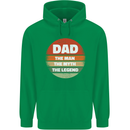 Father's Day Dad  the Man Myth Legend Funny Mens 80% Cotton Hoodie Irish Green