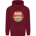 Father's Day Dad  the Man Myth Legend Funny Mens 80% Cotton Hoodie Maroon