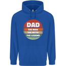 Father's Day Dad  the Man Myth Legend Funny Mens 80% Cotton Hoodie Royal Blue