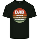 Father's Day Dad  the Man Myth Legend Funny Mens Cotton T-Shirt Tee Top Black