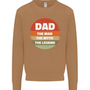 Father's Day Dad  the Man Myth Legend Funny Mens Sweatshirt Jumper Caramel Latte