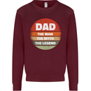 Father's Day Dad  the Man Myth Legend Funny Mens Sweatshirt Jumper Maroon