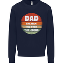 Father's Day Dad  the Man Myth Legend Funny Mens Sweatshirt Jumper Navy Blue