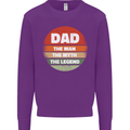 Father's Day Dad  the Man Myth Legend Funny Mens Sweatshirt Jumper Purple