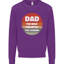 Father's Day Dad  the Man Myth Legend Funny Mens Sweatshirt Jumper Purple