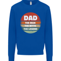 Father's Day Dad  the Man Myth Legend Funny Mens Sweatshirt Jumper Royal Blue