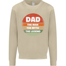 Father's Day Dad  the Man Myth Legend Funny Mens Sweatshirt Jumper Sand
