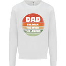 Father's Day Dad  the Man Myth Legend Funny Mens Sweatshirt Jumper White