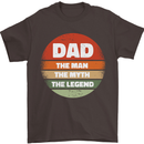 Father's Day Dad  the Man Myth Legend Funny Mens T-Shirt Cotton Gildan Dark Chocolate