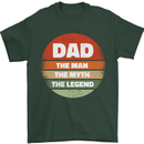 Father's Day Dad  the Man Myth Legend Funny Mens T-Shirt Cotton Gildan Forest Green