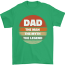 Father's Day Dad  the Man Myth Legend Funny Mens T-Shirt Cotton Gildan Irish Green