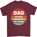 Father's Day Dad  the Man Myth Legend Funny Mens T-Shirt Cotton Gildan Maroon