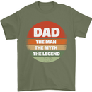 Father's Day Dad  the Man Myth Legend Funny Mens T-Shirt Cotton Gildan Military Green