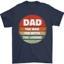 Father's Day Dad  the Man Myth Legend Funny Mens T-Shirt Cotton Gildan Navy Blue