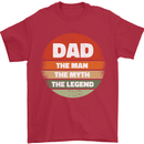 Father's Day Dad  the Man Myth Legend Funny Mens T-Shirt Cotton Gildan Red