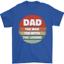Father's Day Dad  the Man Myth Legend Funny Mens T-Shirt Cotton Gildan Royal Blue