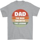 Father's Day Dad  the Man Myth Legend Funny Mens T-Shirt Cotton Gildan Sports Grey
