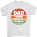 Father's Day Dad  the Man Myth Legend Funny Mens T-Shirt Cotton Gildan White