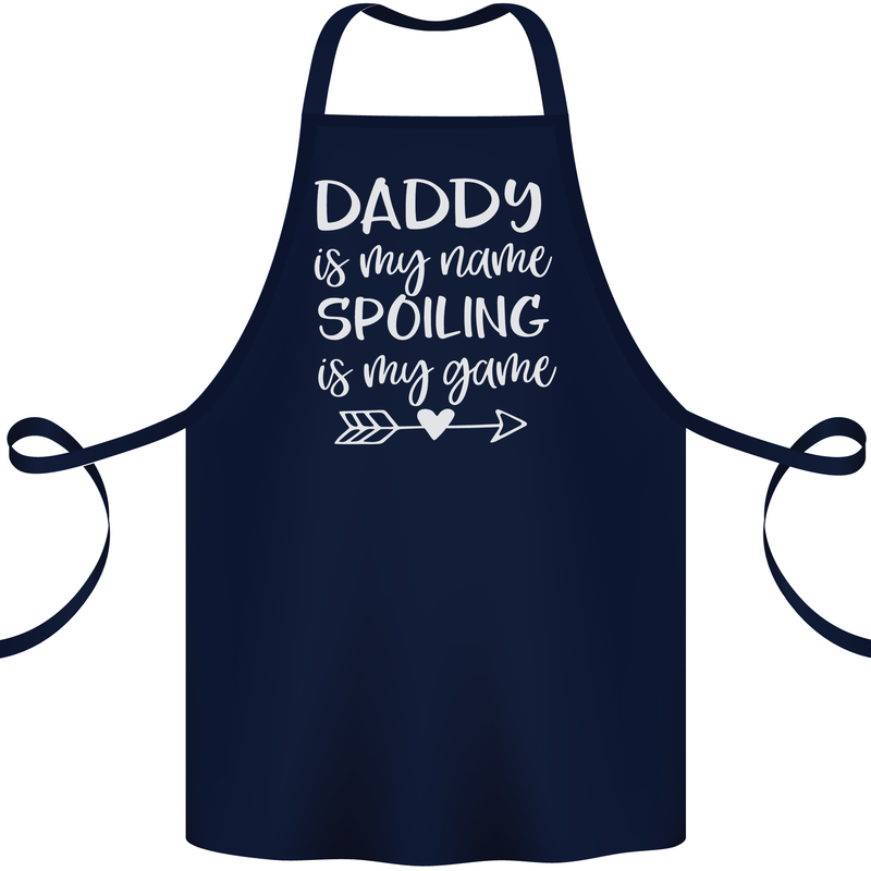 Father's Day Daddy Is My Name Funny Dad Cotton Apron 100% Organic Navy Blue