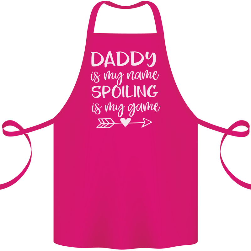 Father's Day Daddy Is My Name Funny Dad Cotton Apron 100% Organic Pink