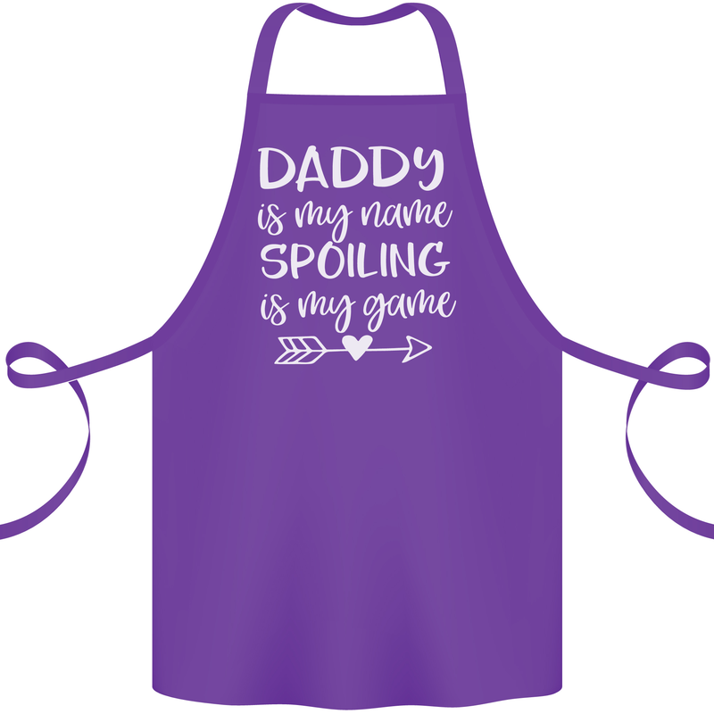 Father's Day Daddy Is My Name Funny Dad Cotton Apron 100% Organic Purple